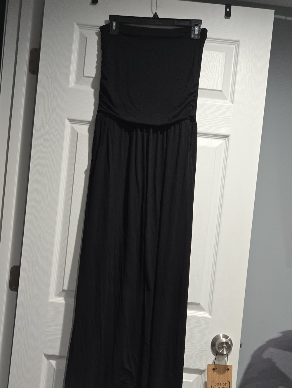 Strapless Black Maxi Dress — Sleek Everyday Silhouette